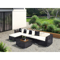 Muebles de mimbre al aire libre elegantes del sofá del jardín del patio 5pcs